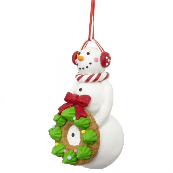 Kersthanger Christmas Paradise - Sneeuwpop 3D krans