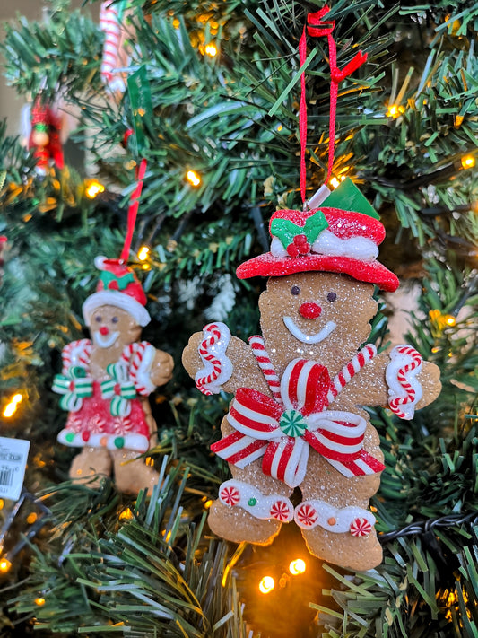 Kurt S. Adler kersthanger - Gingerbread jongetje met strik