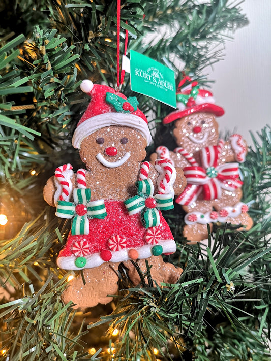 Kurt S. Adler kersthanger - Gingerbread meisje met strik