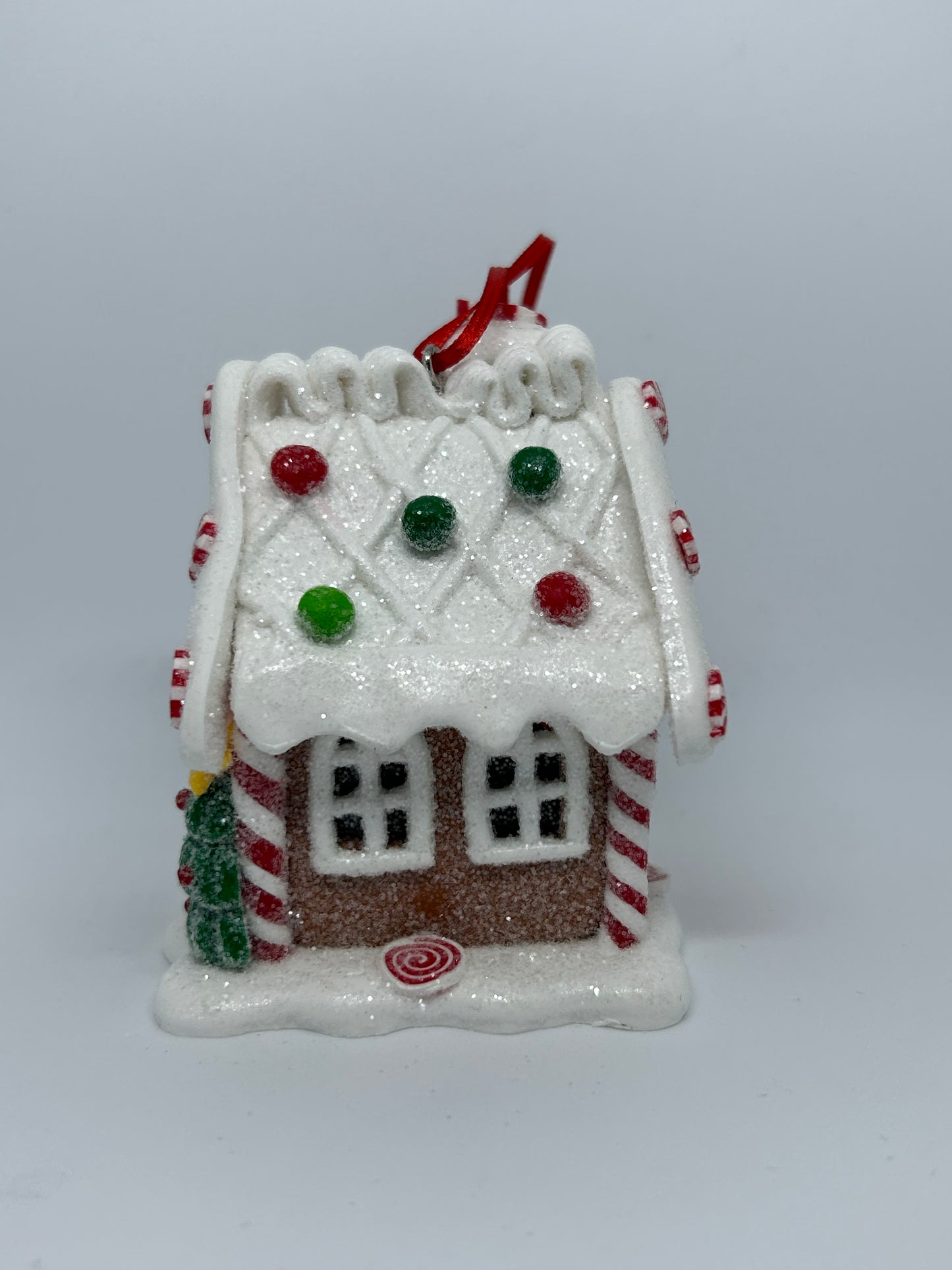 Kersthanger Christmas Paradise - Huisje 3D sneeuwpop + kerstboom