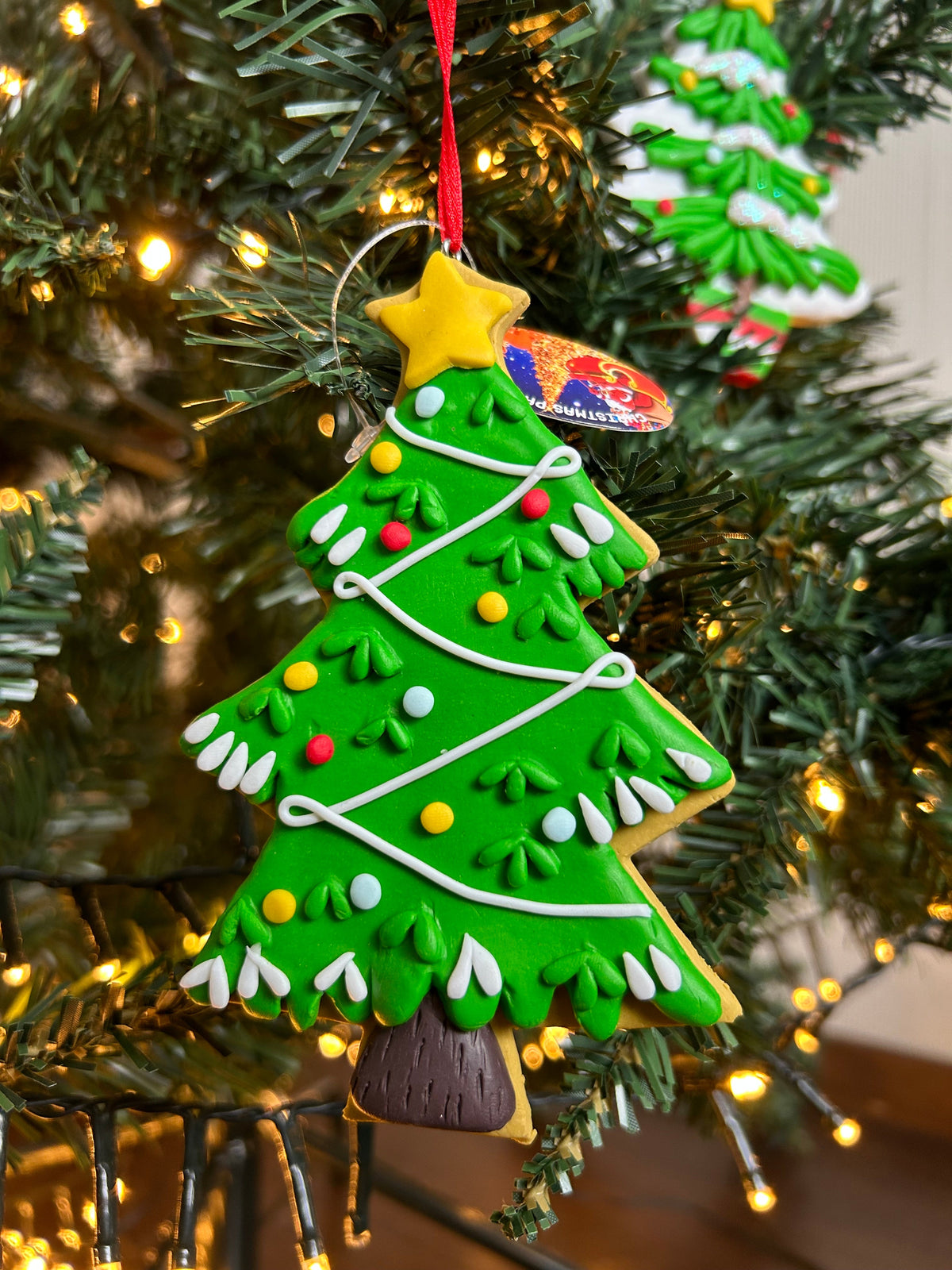 Kerstboom kersthanger met lampjes