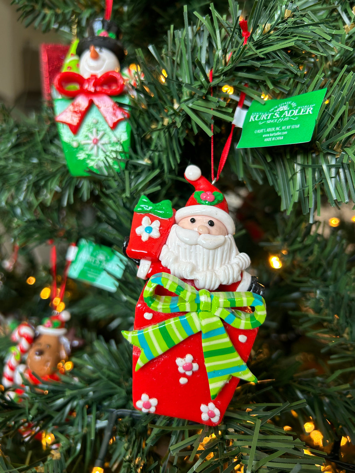 Kerstman kersthanger voor in de kerstboom