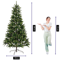 Nagoya X-Mas Tree Green Tips 2230 - H240Xd138Cm