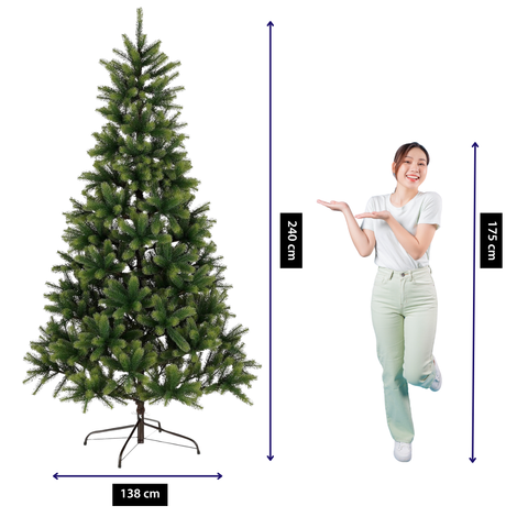 Nagoya X-Mas Tree Green Tips 2230 - H240Xd138Cm