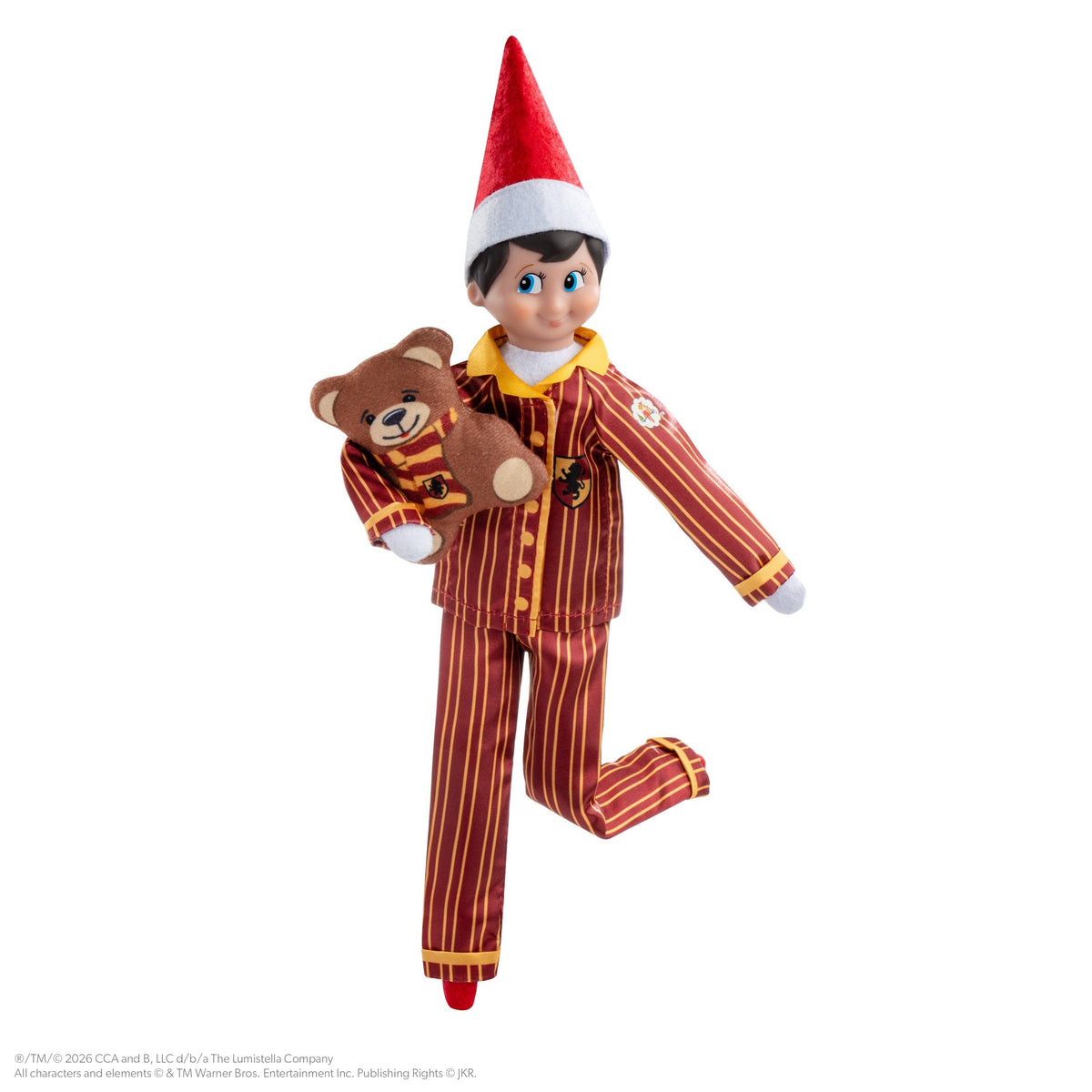 Elf on the Shelf Harry Potter Gryffindor pyjama set met knuffelbeer
