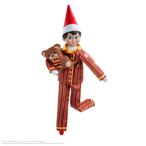 Elf on the Shelf Harry Potter Gryffindor pyjama set met knuffelbeer