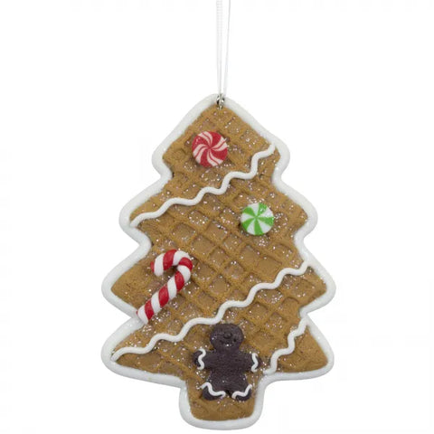 Kersthanger Christmas Paradise - Kerstboom bruin schuine streep