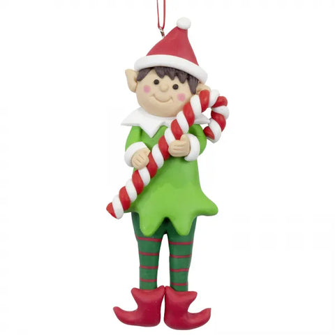 Kersthanger Christmas Paradise - Grote elf jongetje zuurstok