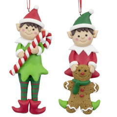 Kersthanger Christmas Paradise - Grote elf jongetje Gingerbread