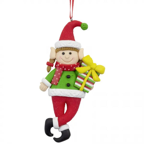 Kersthanger Christmas Paradise - Grote elf meisje cadeau