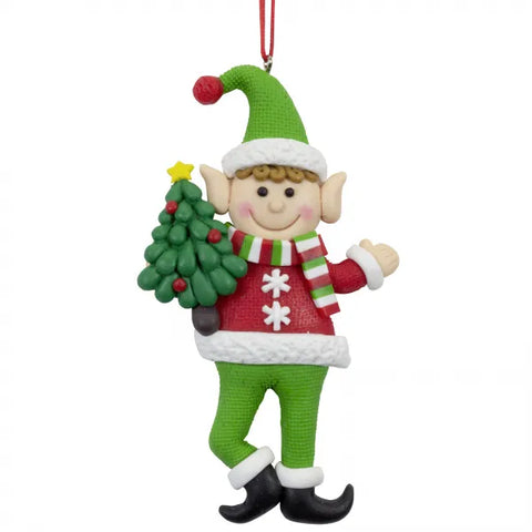 Kersthanger Christmas Paradise - Grote elf jongetje kerstboom