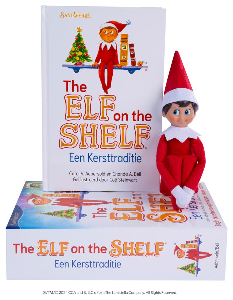 Elf on the shelf boek en pop jongen Nederlands - scout elf - poseable elf - nieuwe elf on the shelf