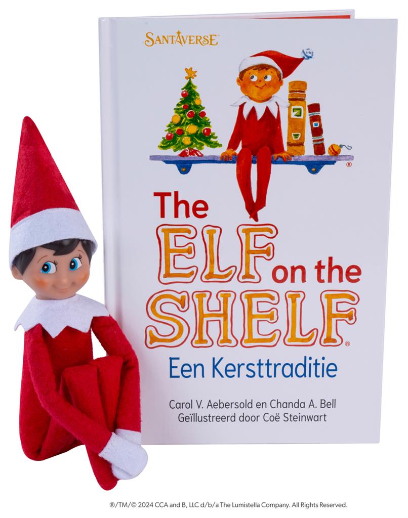 Elf on the shelf boek en pop jongen Nederlands - scout elf - poseable elf - nieuwe elf on the shelf