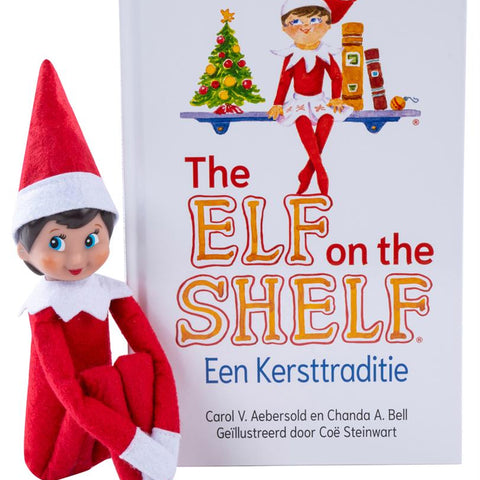 Elf on the shelf boek en pop meisje Nederlands - scout elf - poseable elf - nieuwe elf on the shelf