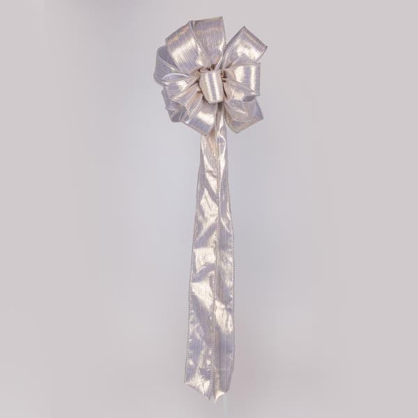 Tree topper - piek - kerstboom - kerstboomdecoratie - strik - zilver - kerstkrans - kerstkransdecoratie