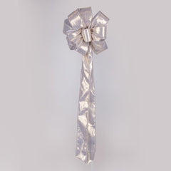 Tree topper - piek - kerstboom - kerstboomdecoratie - strik - zilver - kerstkrans - kerstkransdecoratie