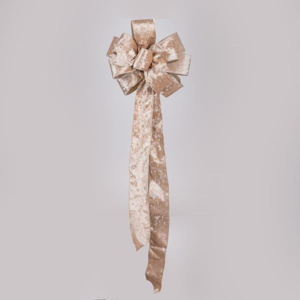 Tree topper - piek - kerstboom - kerstboomdecoratie - strik - champagne - kerstkrans - kerstkransdecoratie