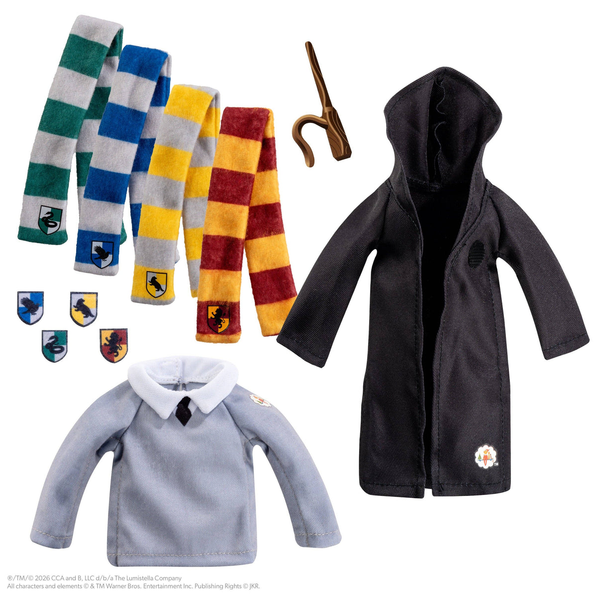 Elf on the Shelf Harry Potter Hogwarts kledingset en toverstaf