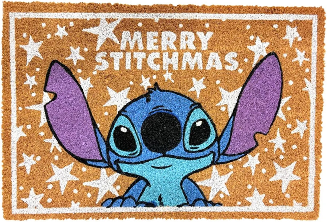 Disney kerst kokosmat / deurmat - Stitch Merry Stitchmas