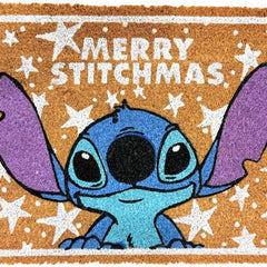 Disney kerst kokosmat / deurmat - Stitch Merry Stitchmas