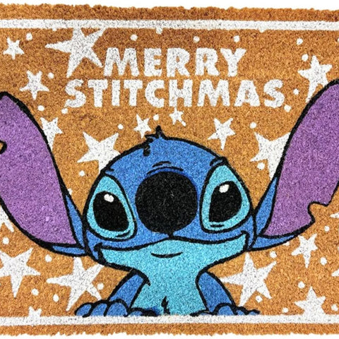 Disney kerst kokosmat / deurmat - Stitch Merry Stitchmas