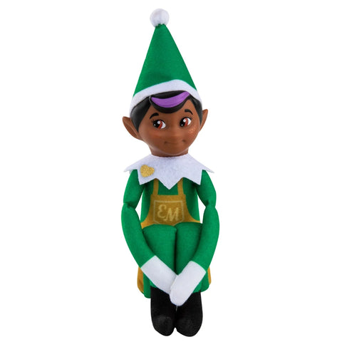 Elf Mates speelgoedmaker bruine ogen met paars haar Elf on the Shelf