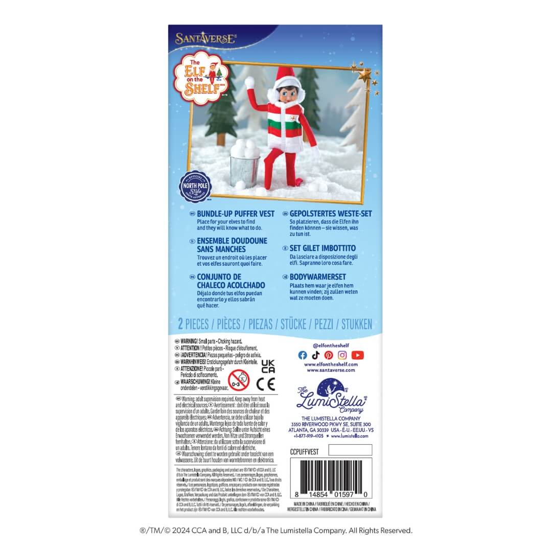 Elf on the shelf - Bodywarmer met oorwarmers