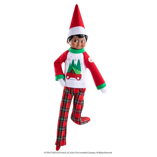 Elf on the shelf - Trees and farm pajamas