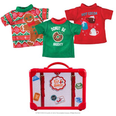 Elf on the shelf festive fun T-shirt set met koffertje