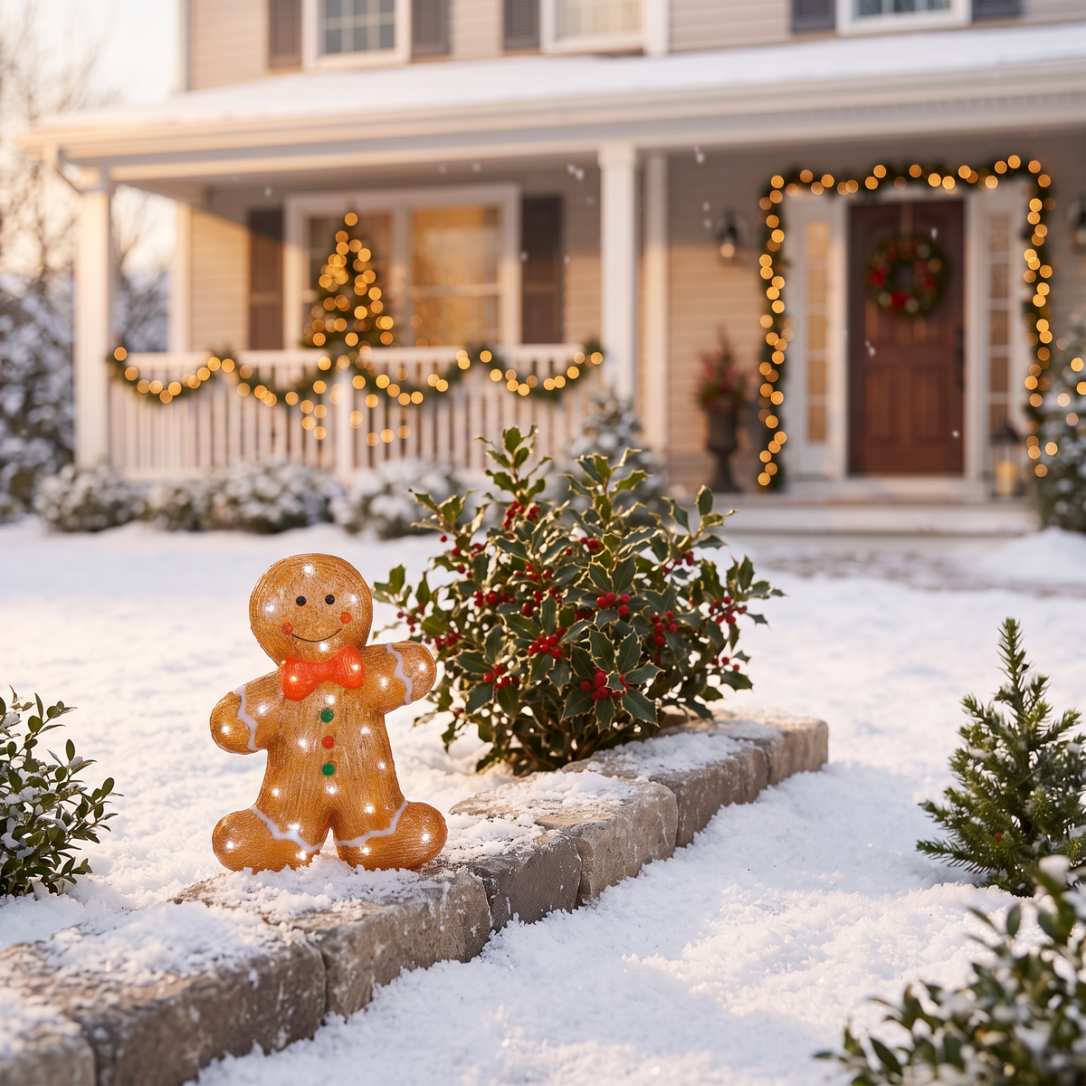 Lichtgevende gingerbread man - acryl verlichting - kerst - kerstdecoratie - kerstverlichting