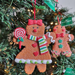 Kurt S. Adler kersthanger - Gingerbread poppetje met sjaal