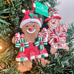 Kurt S. Adler kersthanger - Gingerbread meisje met strik