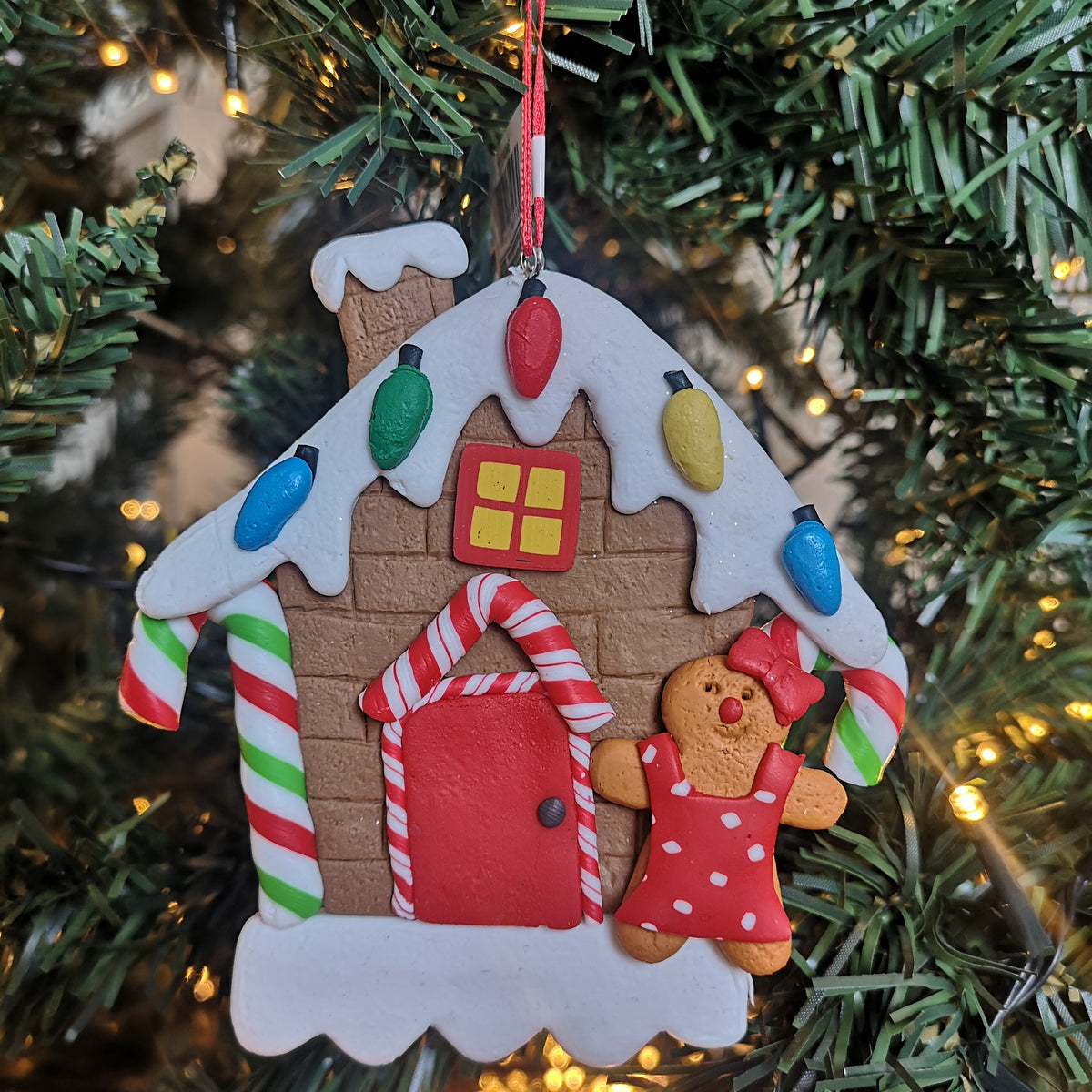 Kurt S. Adler kersthanger - Gingerbread huisje met lampjes