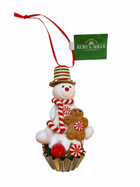 Kurt S. Adler kersthanger - Cupcake sneeuwpop