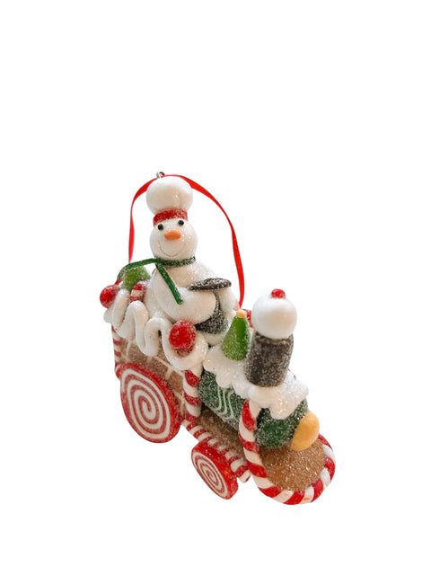 Kurt S. Adler kersthanger - Trein sneeuwpop