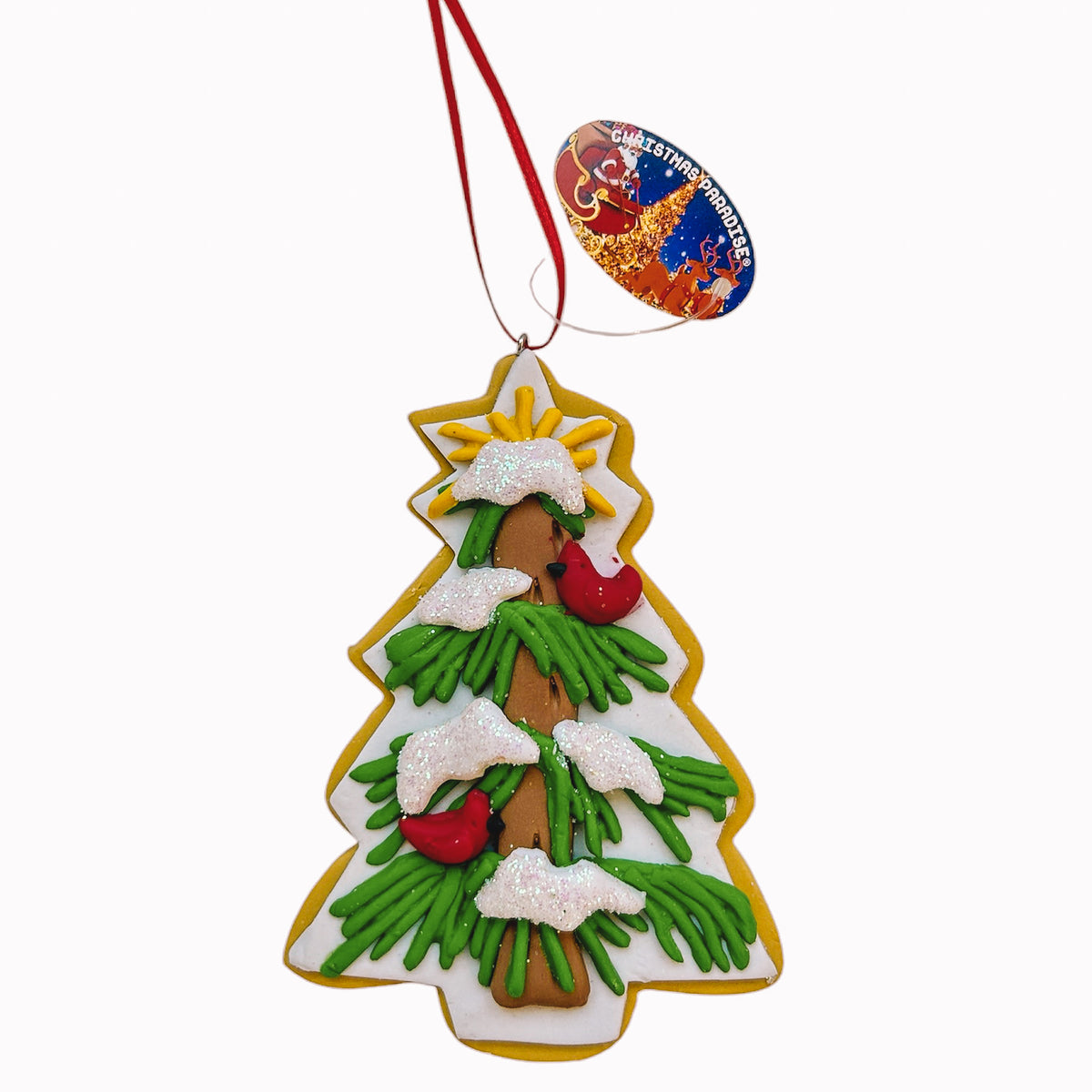 Kersthanger Christmas Paradise - Kerstboom groen vogeltjes