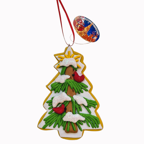 Kersthanger Christmas Paradise - Kerstboom groen vogeltjes