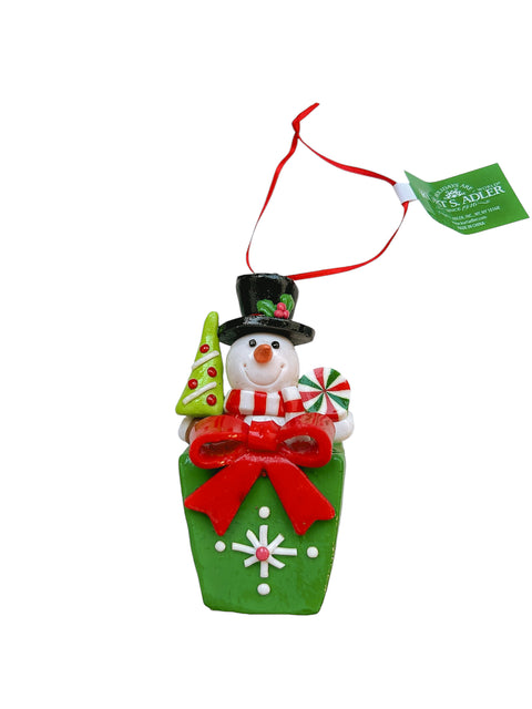 Kurt S. Adler kersthanger - Cadeau sneeuwpop