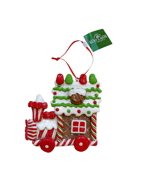 Kurt S. Adler kersthanger - Gingerbread trein groene streep