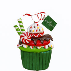 Kurt S. Adler kersthanger - Cupcake donkergroen