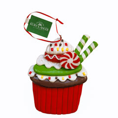 Kurt S. Adler kersthanger - Cupcake rood