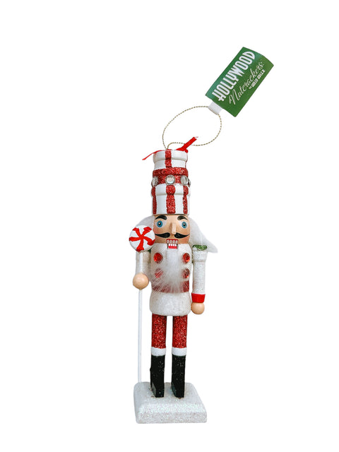 Kurt S. Adler kersthanger - Notenkraker Hollywood cadeau rood/wit