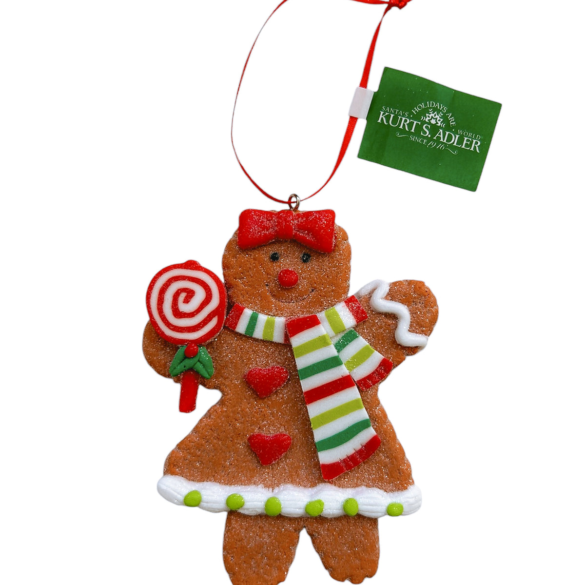 Kurt S. Adler kersthanger - Gingerbread poppetje met sjaal