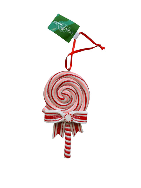 Kurt S. Adler kersthanger - Peppermint lolly roze/rood