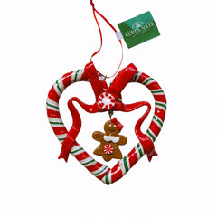 Kurt S. Adler kersthanger - Gingerbread peppermint hart