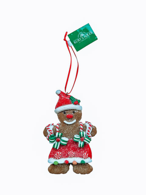 Kurt S. Adler kersthanger - Gingerbread meisje met strik