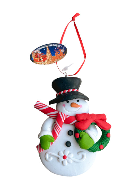 Sneeuwpop 2D - kerstkrans
