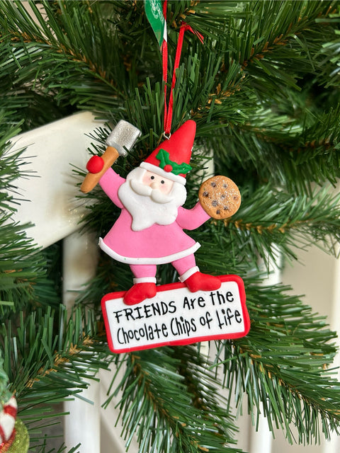 Kurt S. Adler - Kerstman chef roze