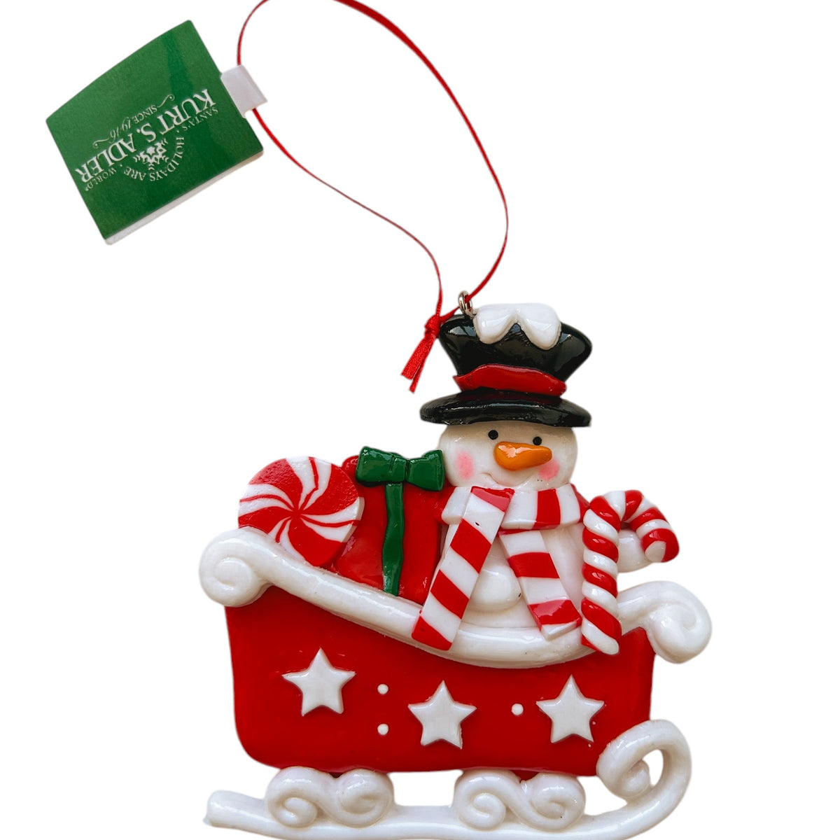 Kurt S. Adler - Slee sneeuwpop peppermint