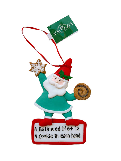 Kurt S. Adler - Kerstman chef blauw